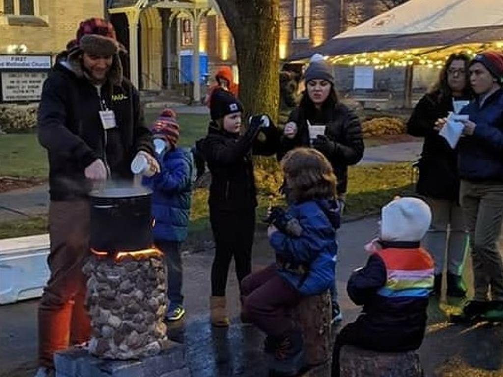 Community Gathering Around the Stove